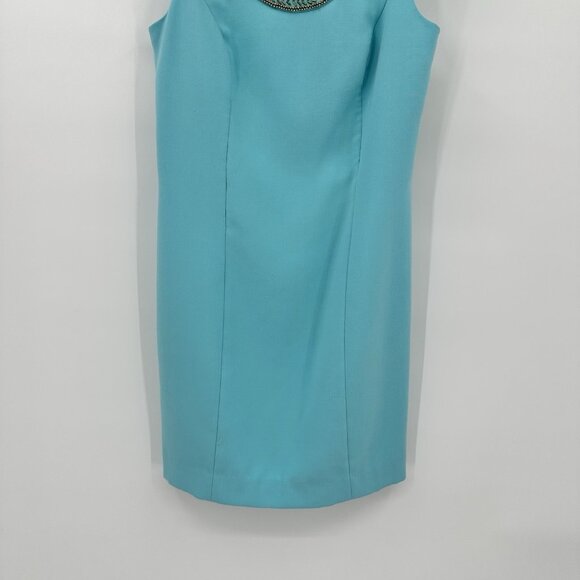 LILLY PULITZER shift sheath dress turquois blue 6 - Picture 4 of 10